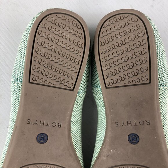 Rothy's Women's Size 6.5 The Point Mint Green Pointed Toe Slip On Ballet Flats - Picture 10 of 13